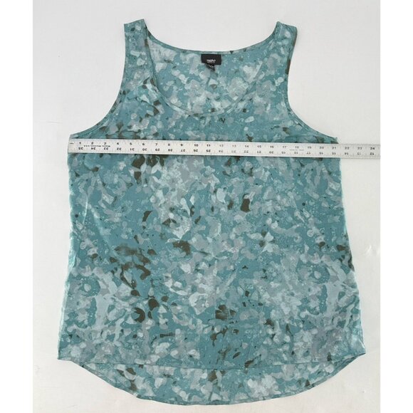 Mossimo Women’s Abstract Geometric‎ Sleeveless Scoopneck Chiffon Blouse XL Boho - Picture 8 of 9